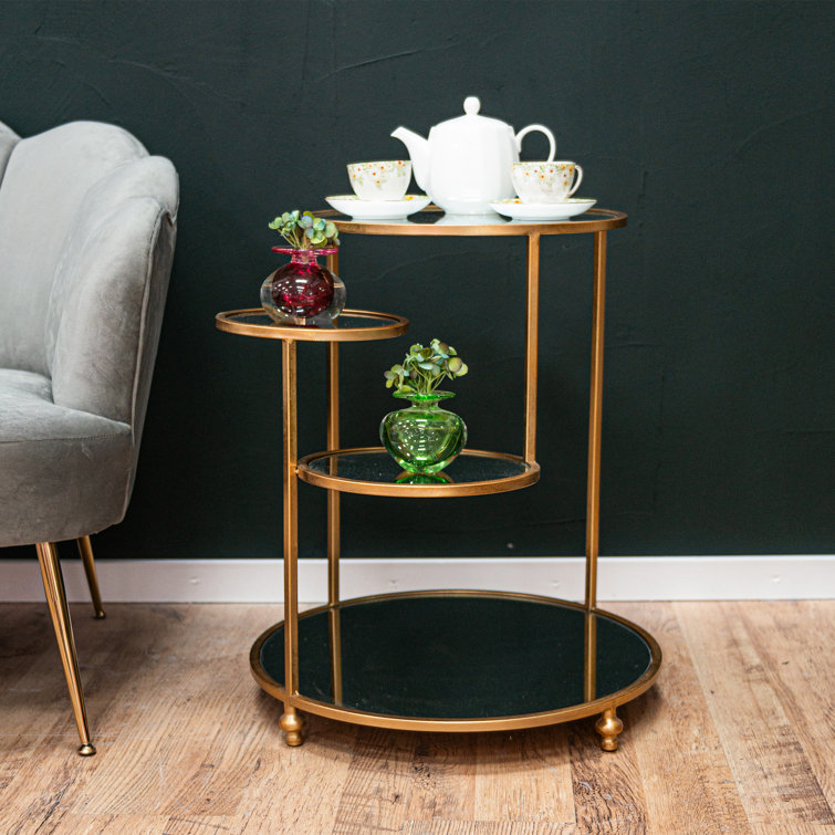 Wayfair mirrored deals side table